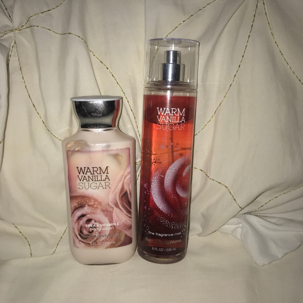 Warm vanilla sugar perfume and lotion